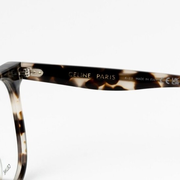 Celine CL5010IN 055 Eyeglasses White Vintage Havana Square Women NWT - Picture 7 of 8